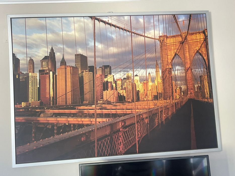 Quadro grande Nova Iorque (Ponte de Brooklyn) – 140 x 100 cm – Excelente estado