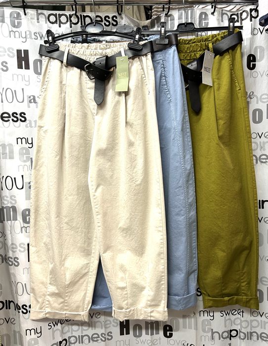 Брюки багги,хлопок, свободный крой, Италия,  S-XL