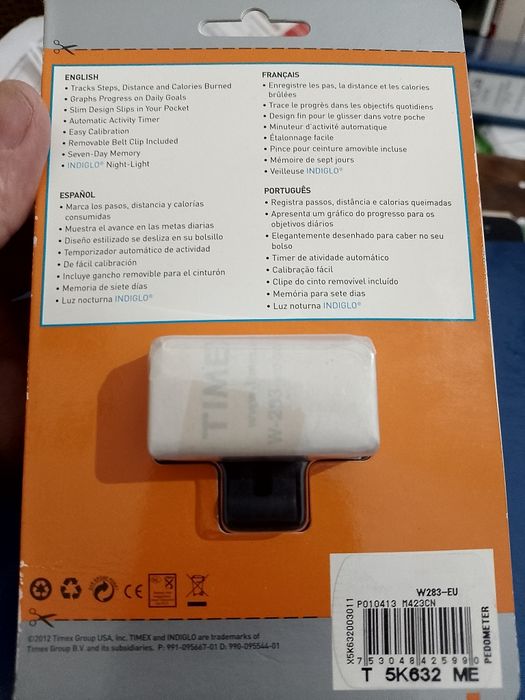 Pedómetro Timex Slim Pocket (modelo T5K632)