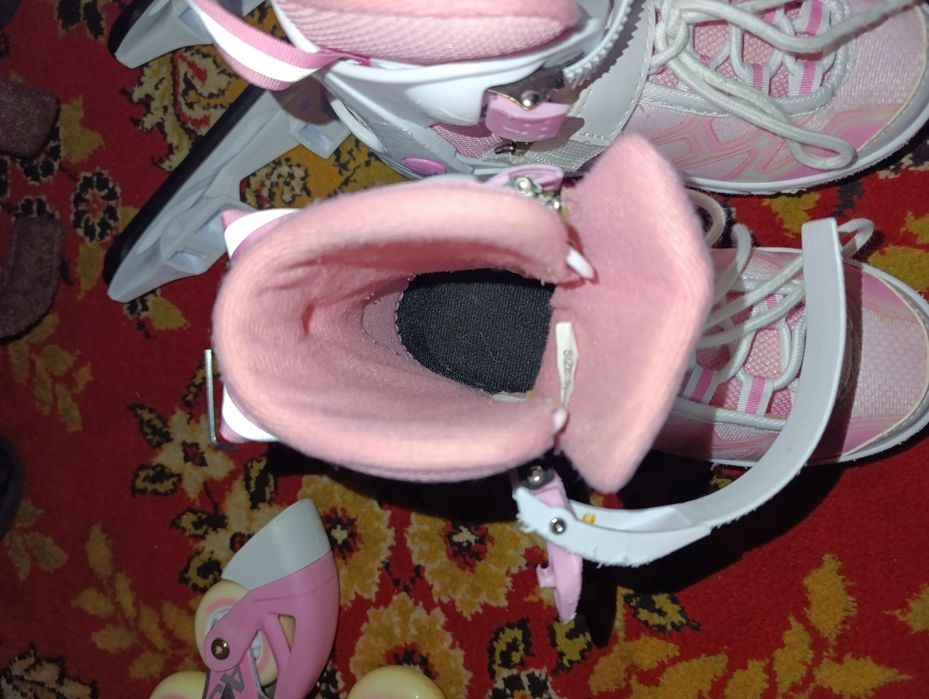 Роликові ковзани 2 в 1 Action рожеві розмір 33-36