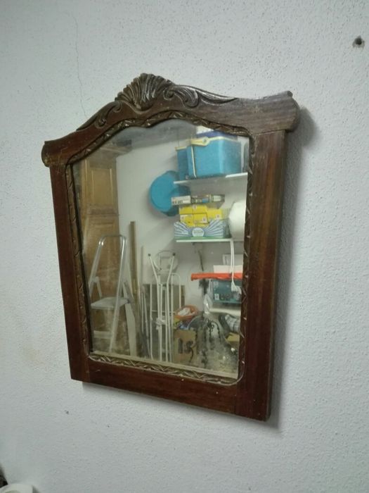 Vintage wooden mirror