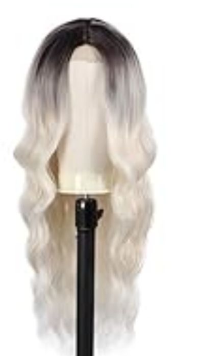 Peruka ombre JASNY PLATYNOWY BLOND  długa gęsta  bal karnawałowy