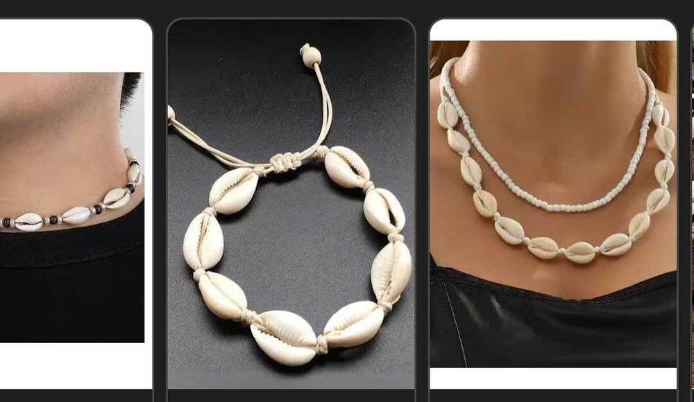 Pulseira de conchas de búzio originais