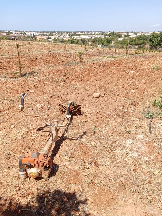 Limpeza terreno com roçadora