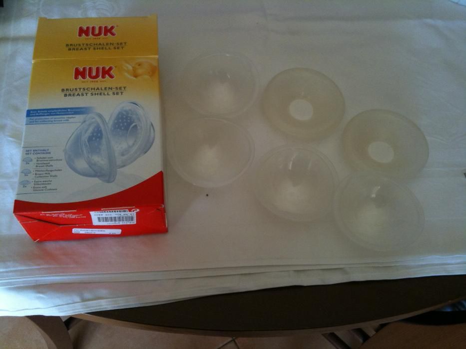 Conjunto de 6 conchas p/recolha de leite materno