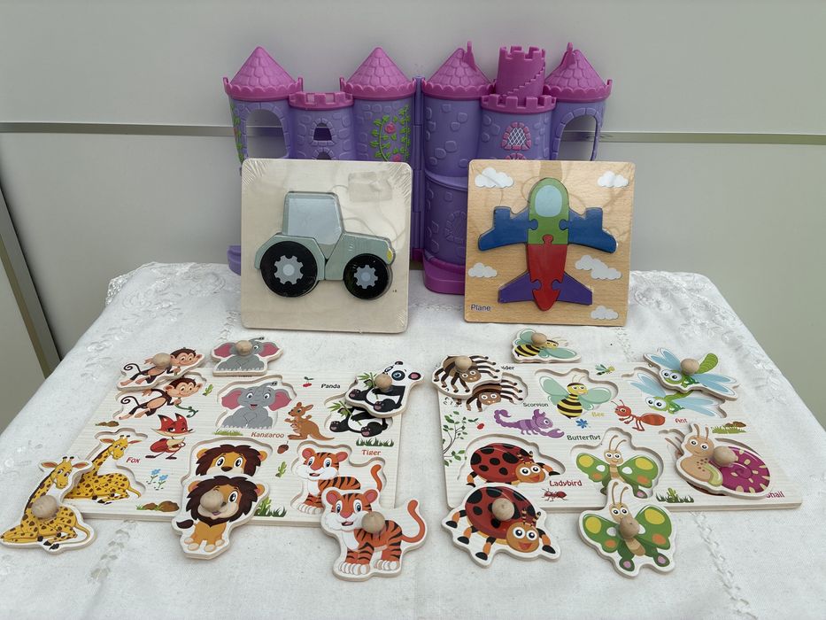 Brinquedos educativos de madeira Puzzle Quebra-cabeças Montessori