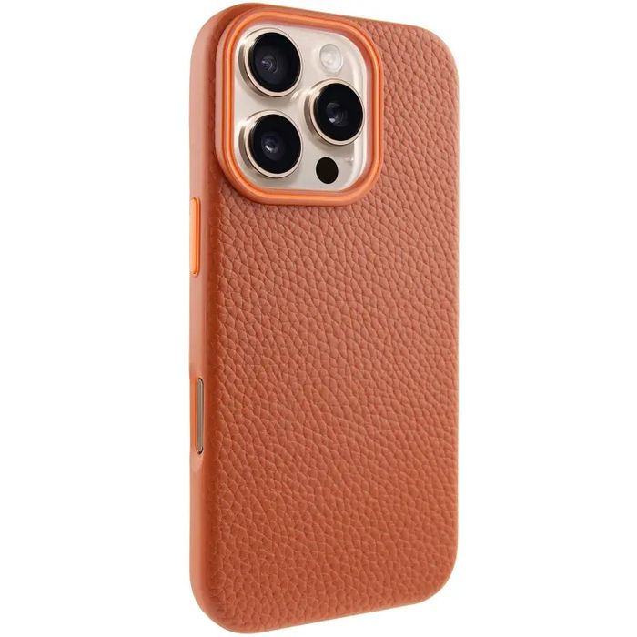 Чохол iPhone 16 Pro Max шкіряний Syndee MagSafe | На всі моделі | Чехол айфон 16 про макс кожанный с микрофиброй