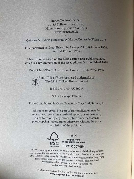 The Lord of the Rings 1 & 2 - Clothbound Special Edition