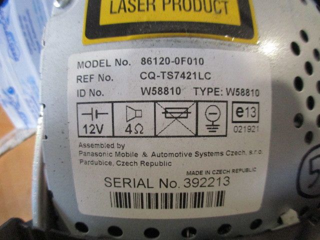 Rádio / auto-rádio TOYOTA Corolla Verso (ZER_, ZZE12_, R1_)