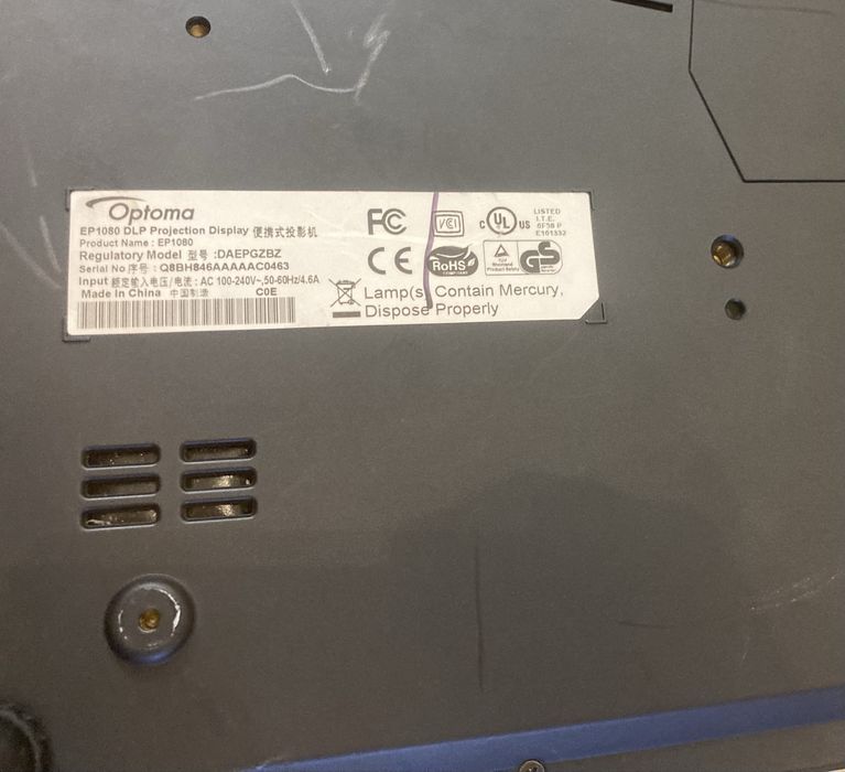 Optoma EP1080 hdmi full hd USZKODZONA projektor rzutnik