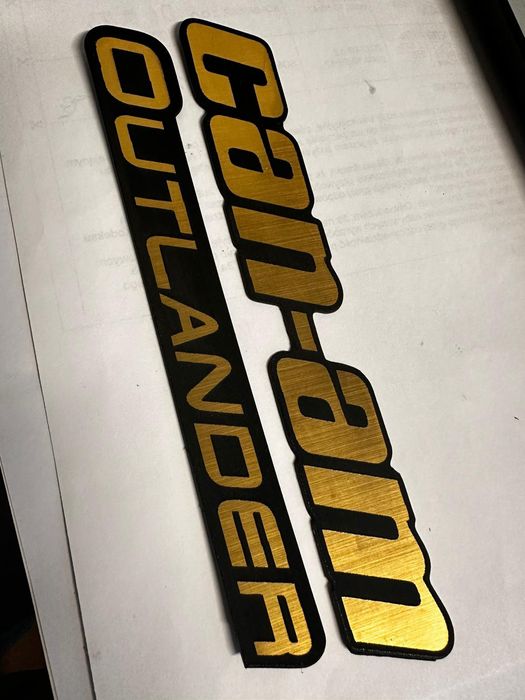 Napisy frezowane Can am Outlander Can-am złote