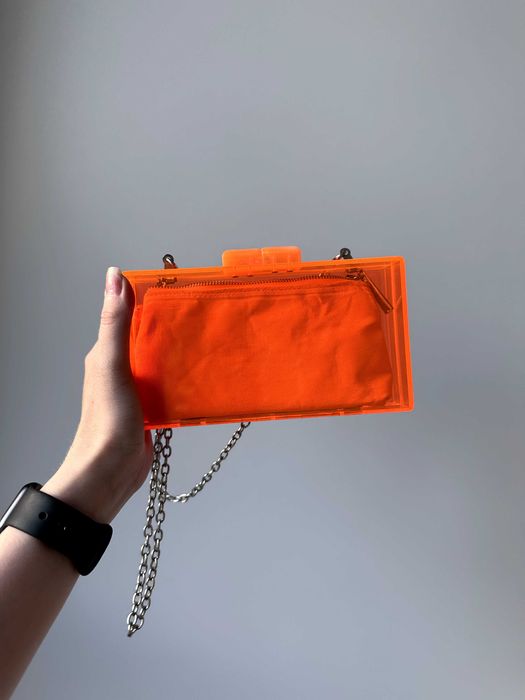 Сумка прозора помаранчева ZARA