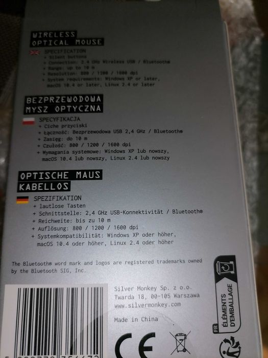 Mysz optyczna bezprzewodowa