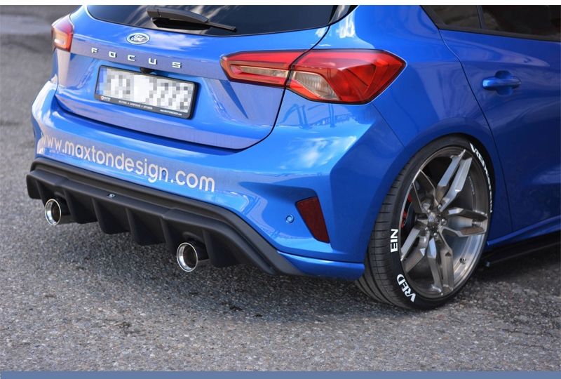 DIFUSOR TRASEIRO FORD FOCUS ST / ST-LINE MK4 2018-- PRETO BRILHANTE