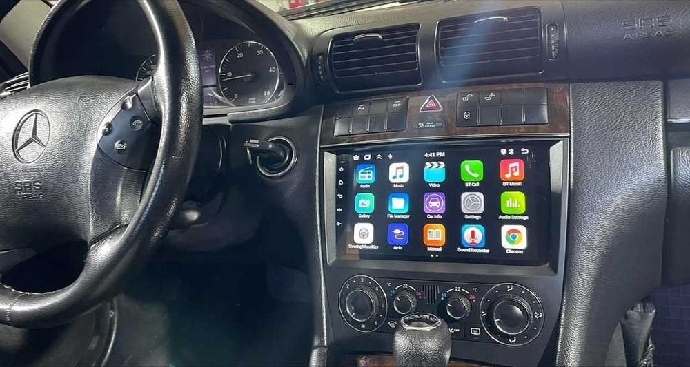 (NOVO) Rádio 2DIN 9" [4+64GB] • Mercedes Classe C (C200) • Android W203 CLC