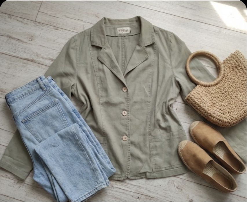 Marynarka Mikel  bawelna damska duży rozmiar 46 vintage retro