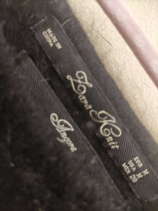 ZARA Knit, sukienka czarna angora, rozm. M