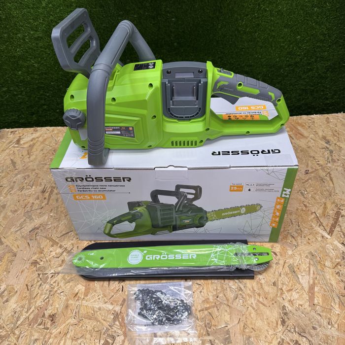 Акумуляторна ланцюгова пила на два акумулятори 40v Grosser GCS 160