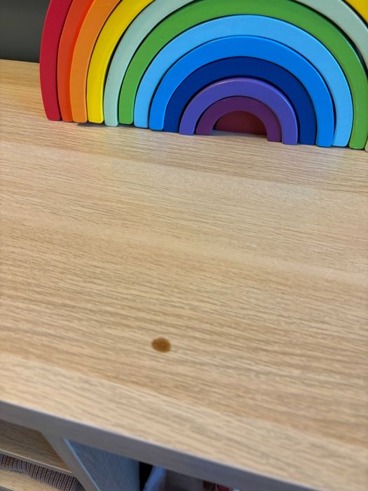 Okazja Ikea Kallax szafka na ubrania dla dzieci Montessori kolor dąb