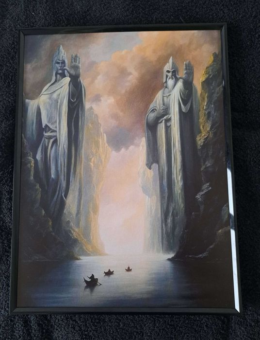Plakat w ramce Lord of the Rings Argonath Filary Królów Obraz