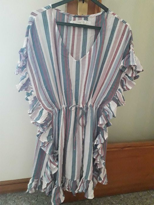 Kaftan de praia Women Secret em tons azuis e rosa (NOVO POR ESTREAR)