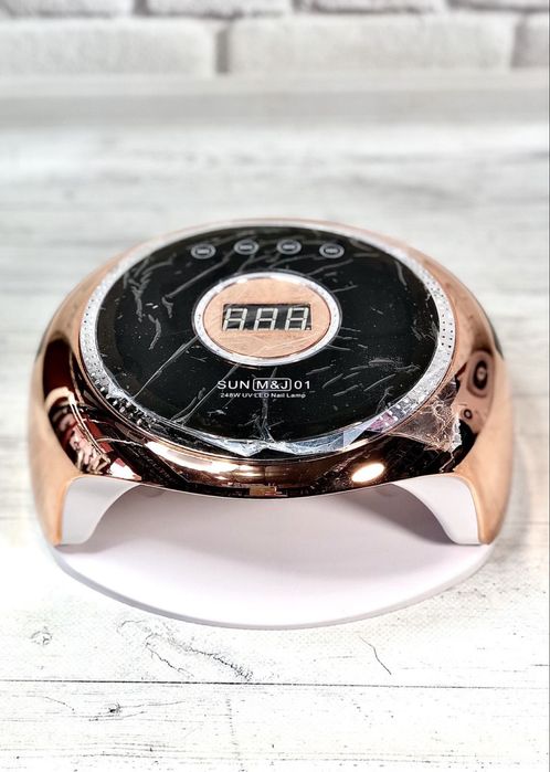 Лампа для гель лака Sun MJ01 (4 красных диода) золотая, 248 Вт