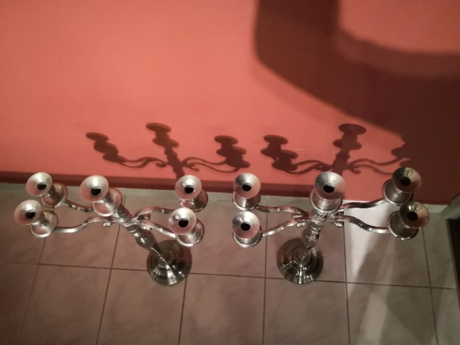 świecznik świeczniki 5-cio ramienne lata 30-40 antyki