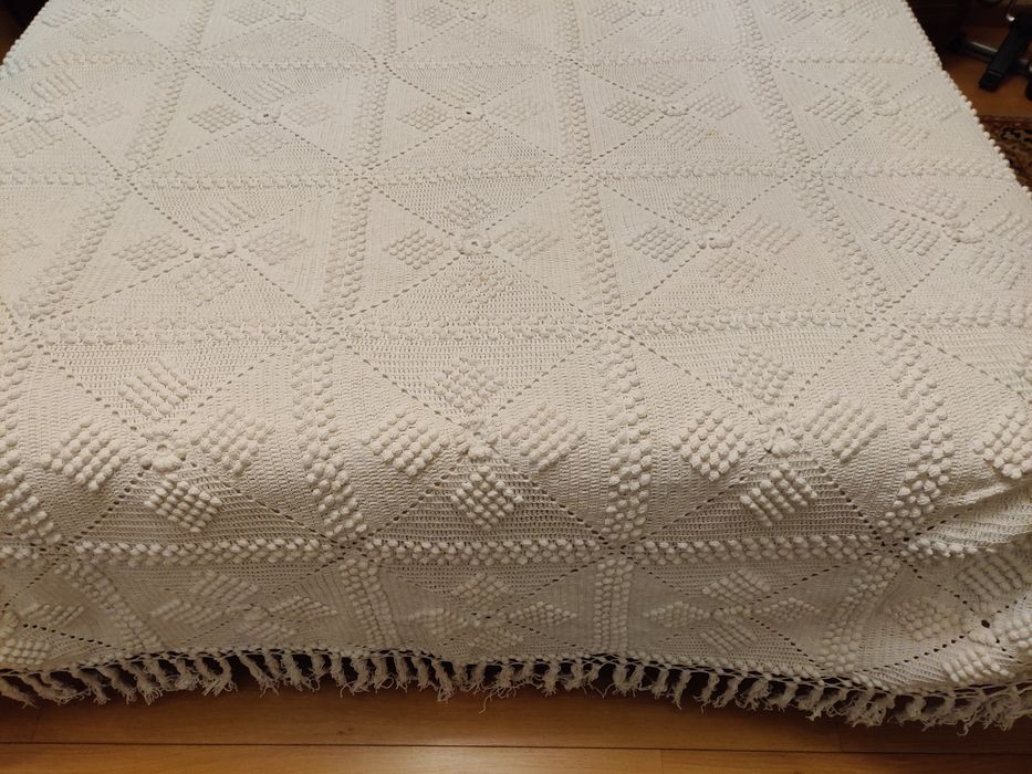 Colcha de crochê de casal