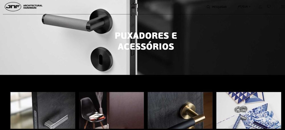 Puxadores portas interiores aço inox JNF