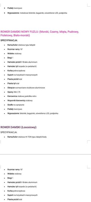Rower damski Fuzilu City
