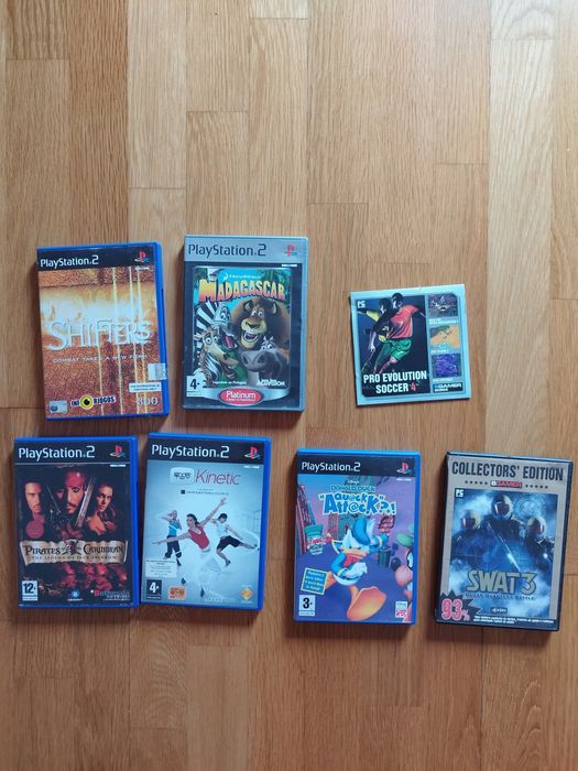 Lote de 7 jogos PlayStation 2 e PC