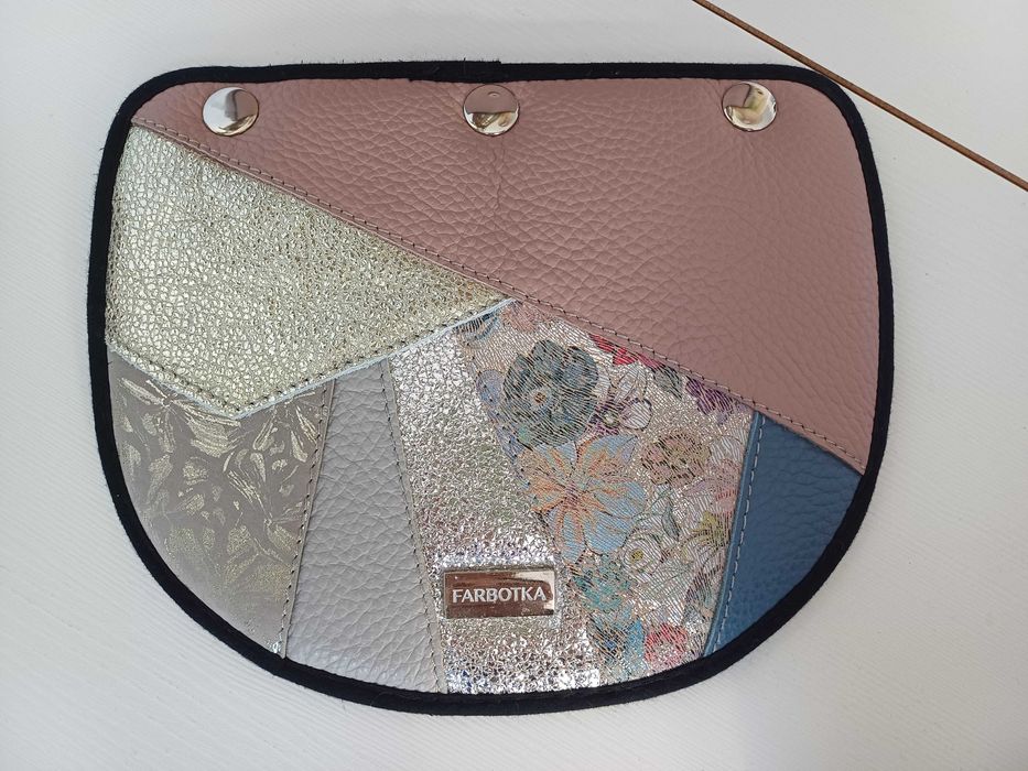 Farbotka Luna Brudny Róż Skóra Naturalna Pasek 3 Klapki