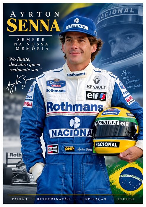 Lote 6 mini Posters Ayrton Senna