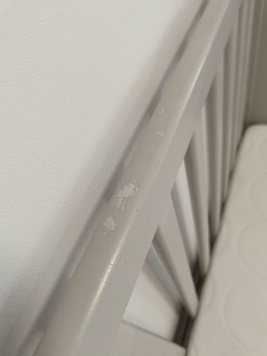 Łóżeczko dziecięce szare Ikea sundvik 60x120 plus materac jattetrott