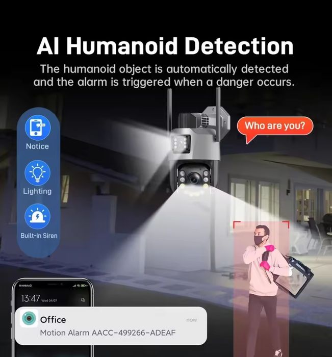 Камера WiFi 8мп 50зум відеонагляд відеокамера видеонаблюления подвійна