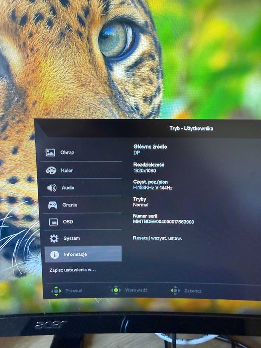 Monitor Acer 144Hz