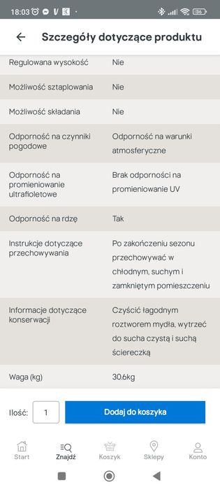 Gotowy Zestaw Mebli Ogrodowych Goodhome Moorea 5-Osobowy