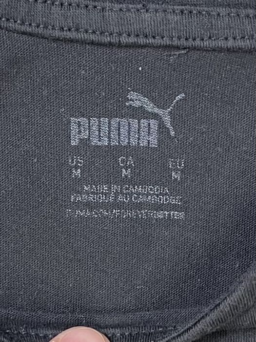 Puma BVB09 футболка M размер футбольная черная с принтом