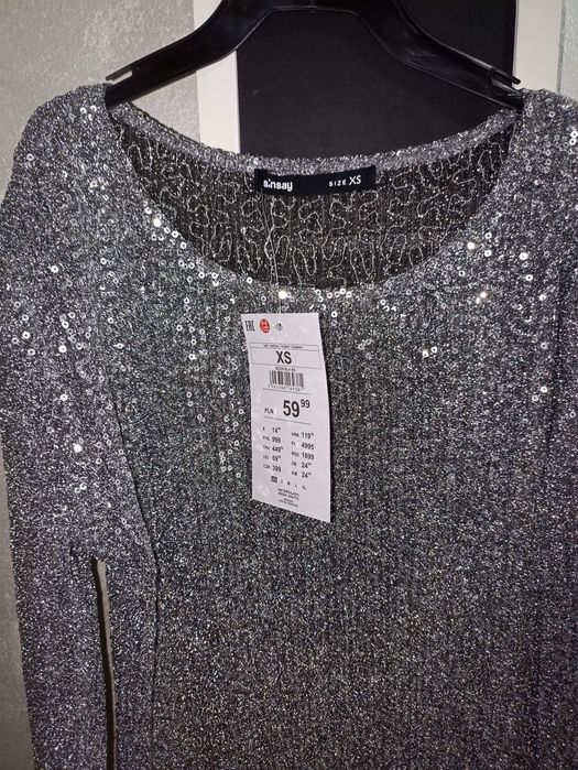 Sukienka cekinowa XS nowa