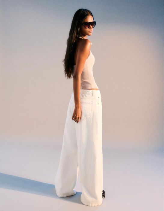 Штаны  широкие bershka