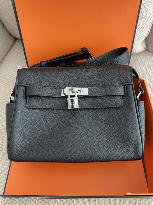Сумка в стиле Hermes Kelly 25см кожа Togo