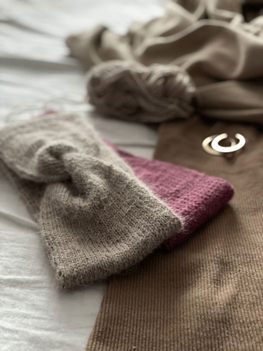 Opaska ręcznie robiona z wełny alpaki