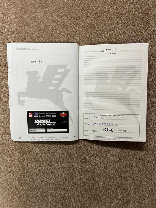 Motocykl Romet R250 jak nowy maly przebieg