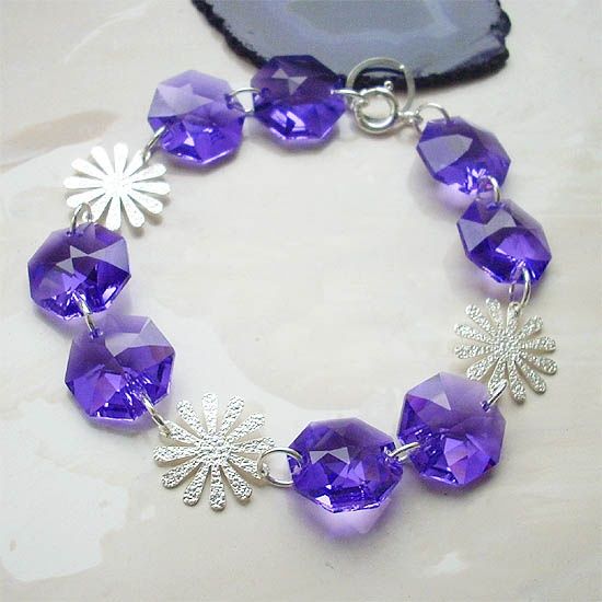 Bransoletka Swarovski STRASS i srebro handmade
