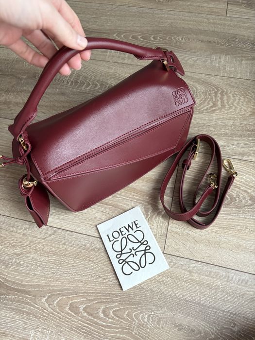 Loewe puzzle torebka bordowa