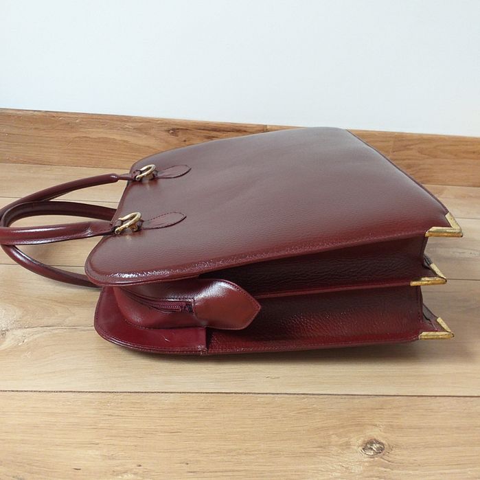 PREMIUM MUST DE CARTIER VINTAGE oryginalna skóra naturalna torebka A4