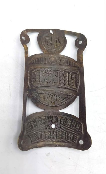 Plakieta rower Presto Chemnitz emblemat znaczek tabliczka rama rower stary