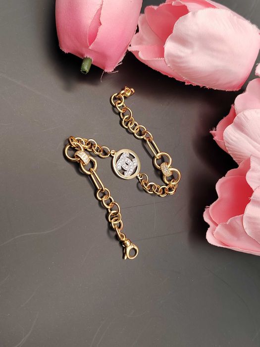 NOWA Złota Bransoletka 19cm CC / Złoto 585