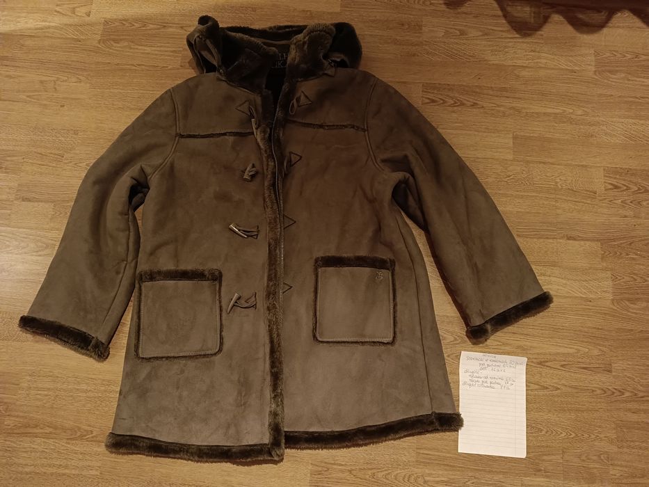 Kożuch damski kaptur ciepły jak nowy