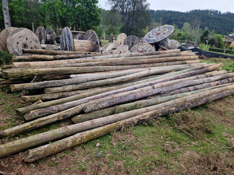 Postes de madeira tratada